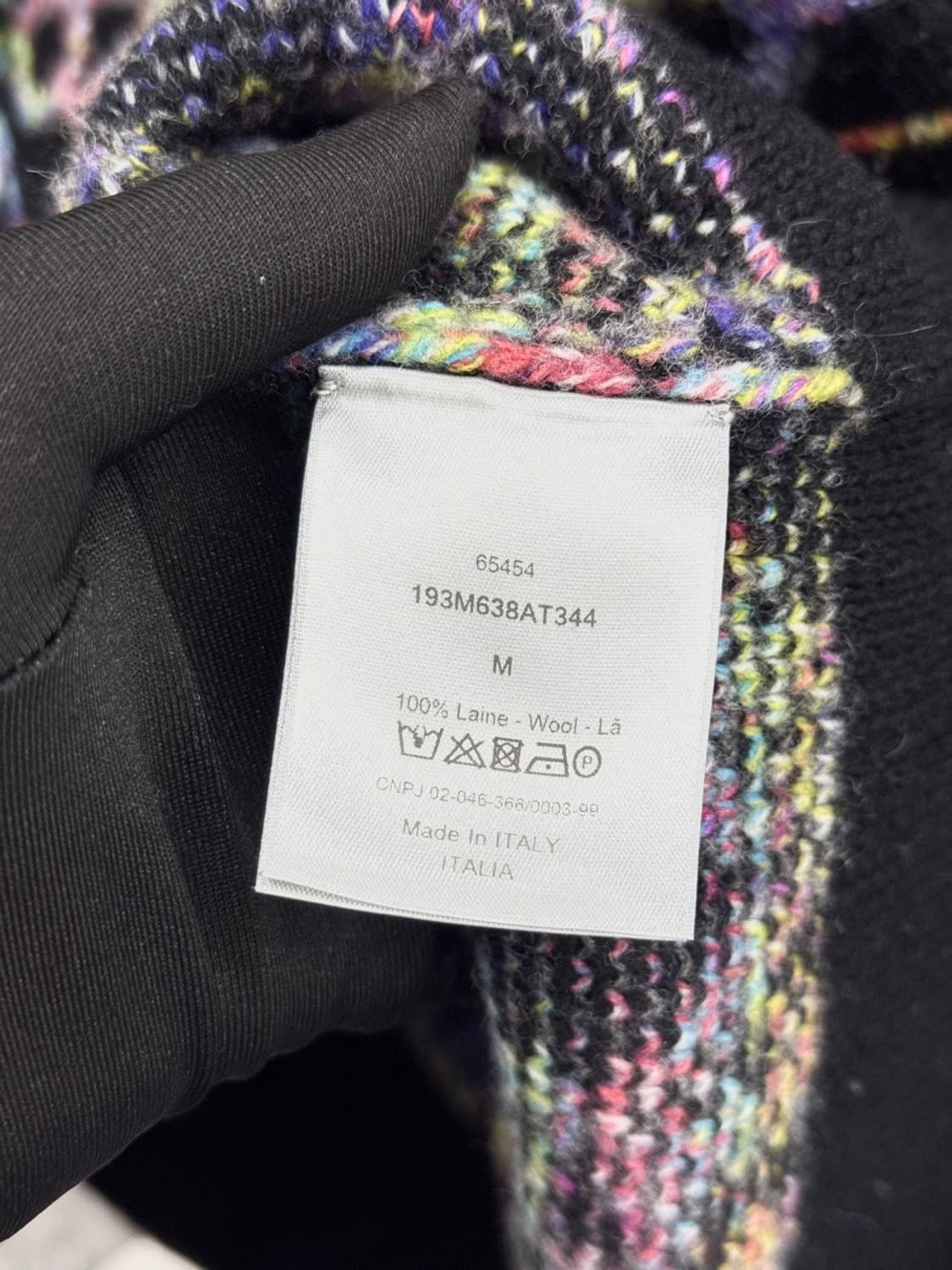 [M] 디올 오블리크 레인보우 자카드 울 니트 M size 상품이미지4