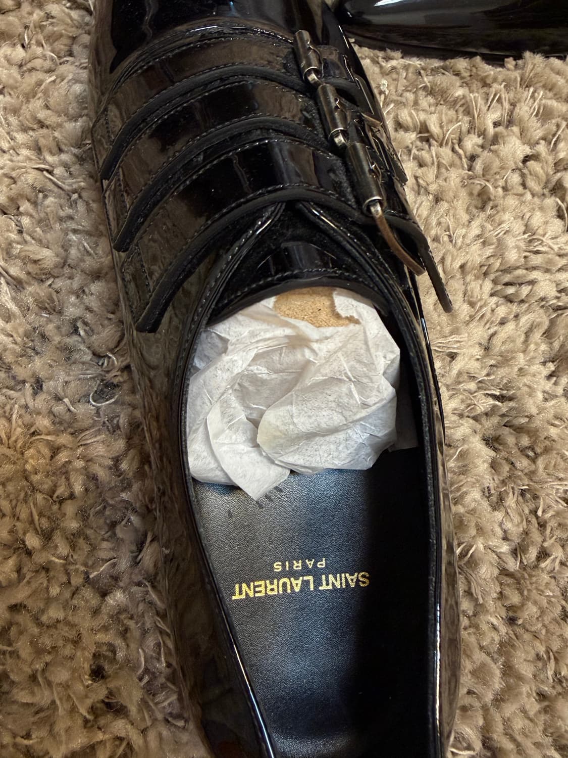 새제품)생로랑 애나멜 트리플 스트랩 슈즈로퍼 상품이미지6