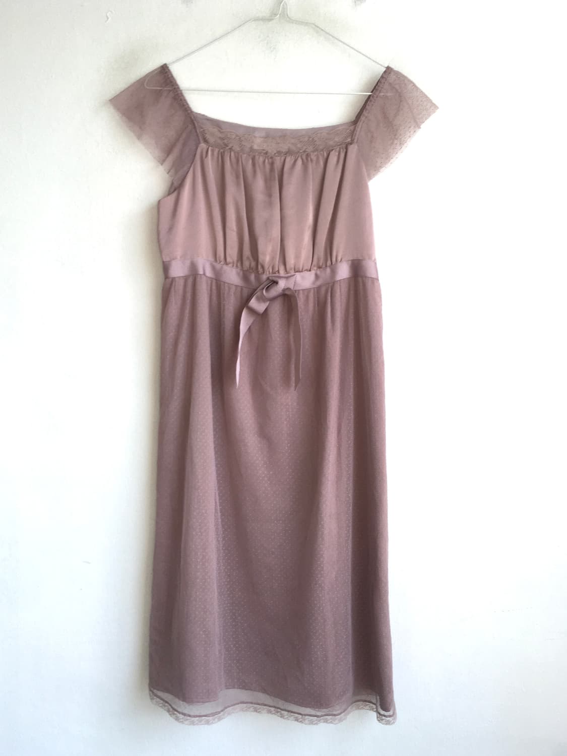 jpn vintage 모브 쉬머 도트 원피스 상품이미지5