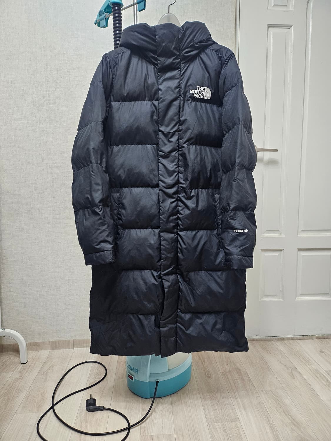 (85~90)XS ☆초대장급☆노스페이스 리버톤 티볼에어 [블랙] 롱패딩 상품이미지1