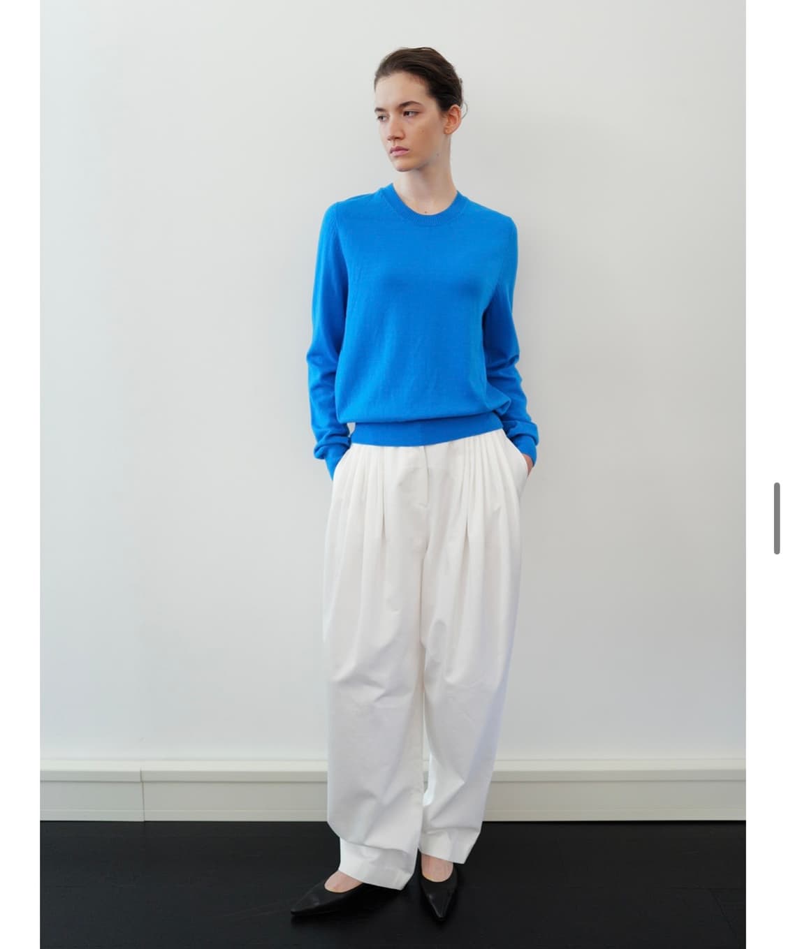 문달 Cotton Volume Tuck Pant 아이보리 S 코튼팬츠 상품이미지9