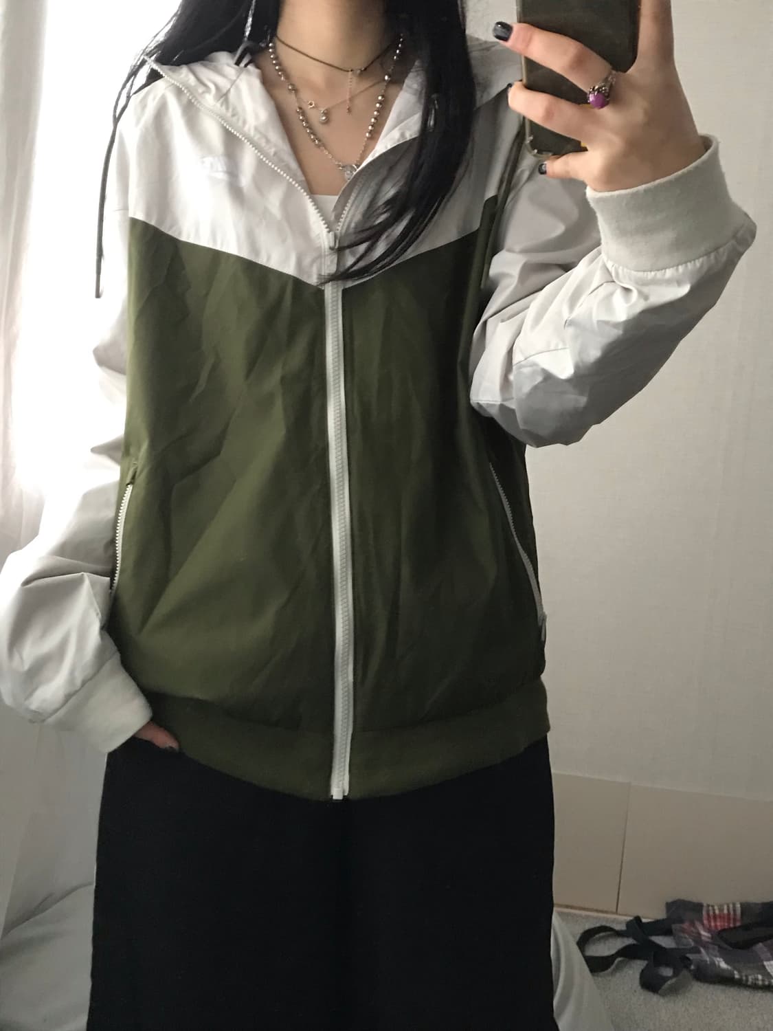 나이키 카키 후드 바람막이 상품이미지3