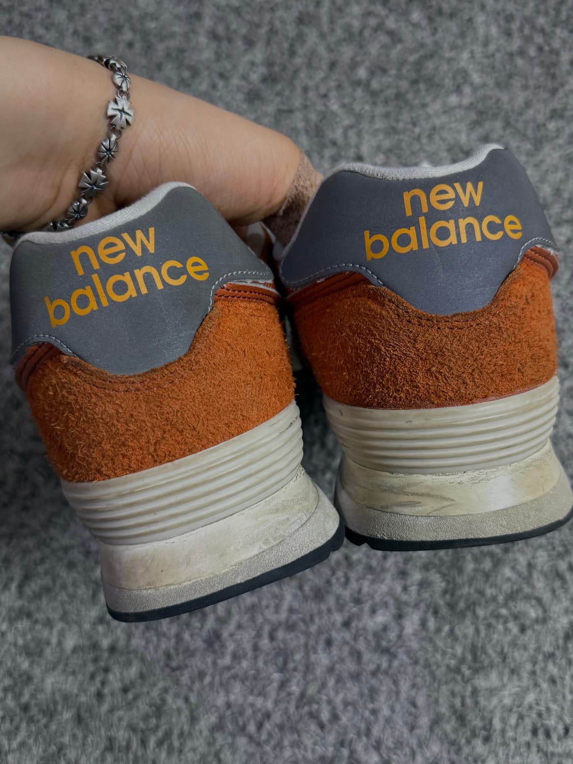 뉴발란스 574 헤리티지 오렌지 버스트 화이트 상품이미지3