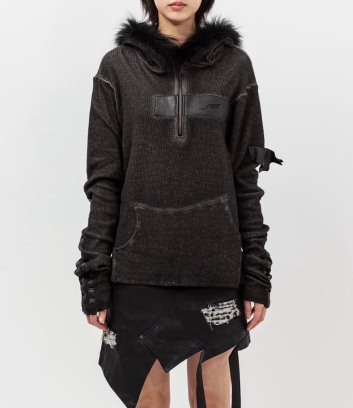 aesynctx 에이시넥틱스 퍼 후드 하프 집업 삽니다 !!!!!! 상품이미지1