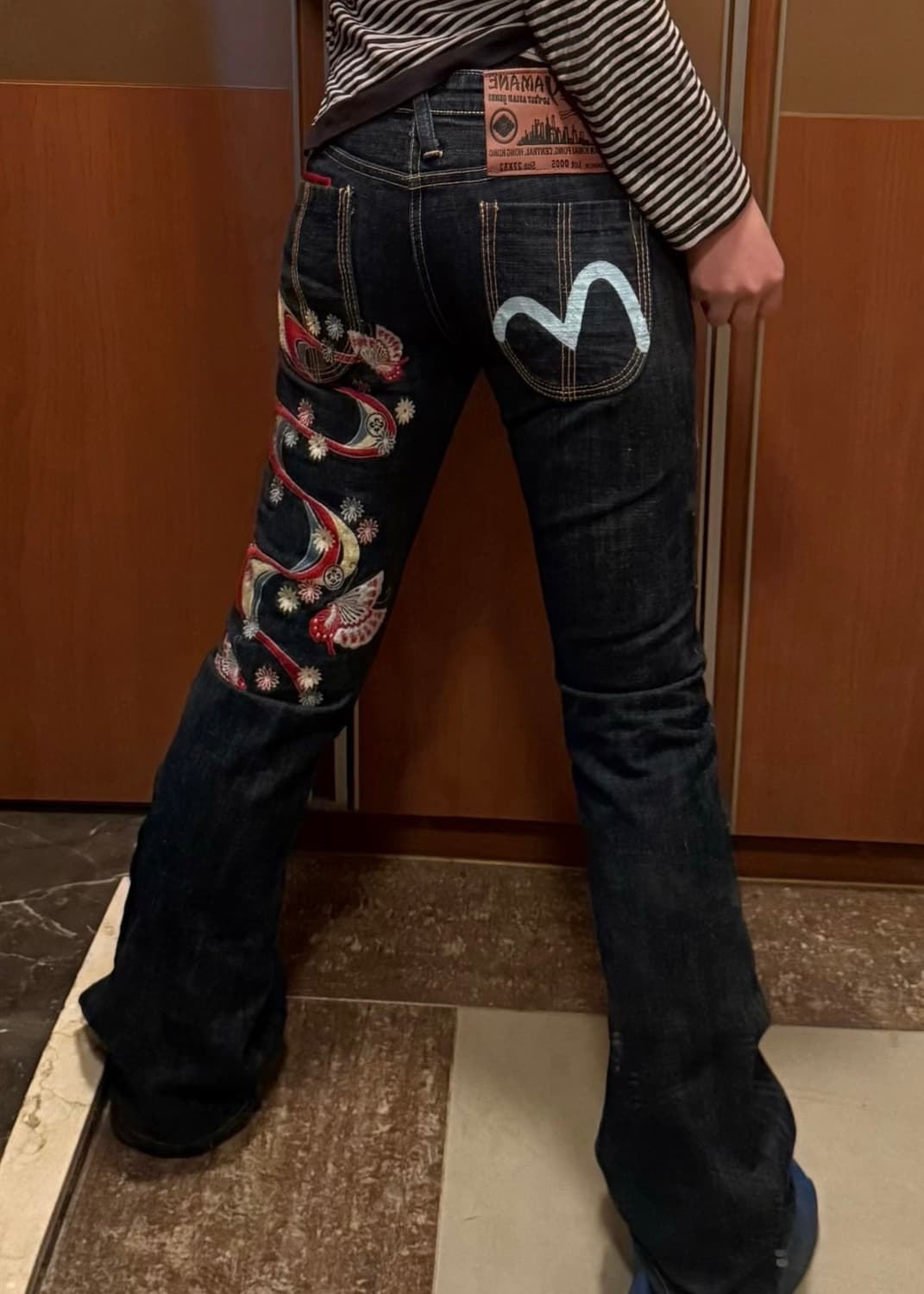 에비수 야마네 버터 플라이 오리엔탈 부츠컷 데님 팬츠 상품이미지5