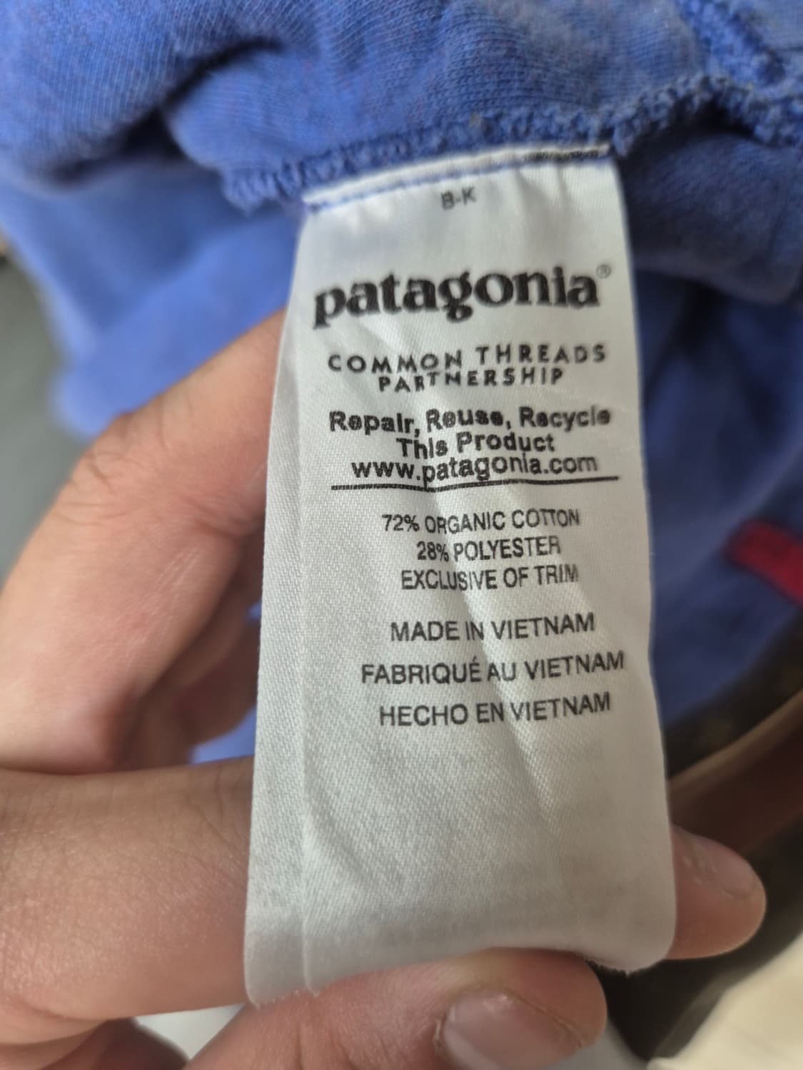 파타고니아 오가닉 코튼 퀼트 스냅티 M 상품이미지4