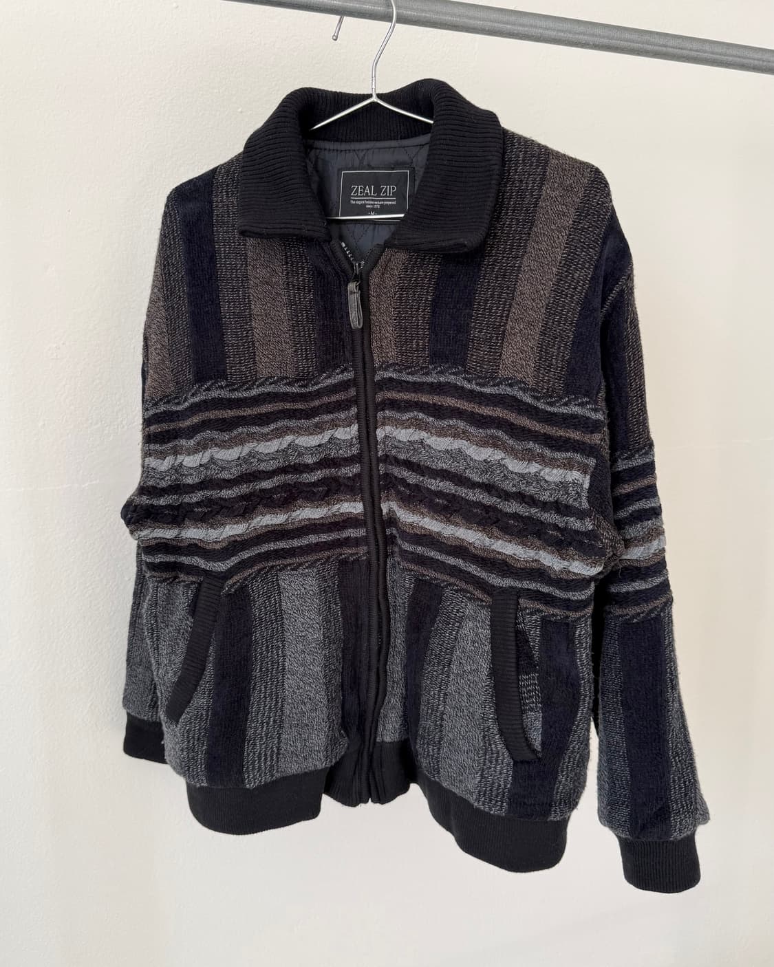 Zeal zip 누빔 자켓 상품이미지1