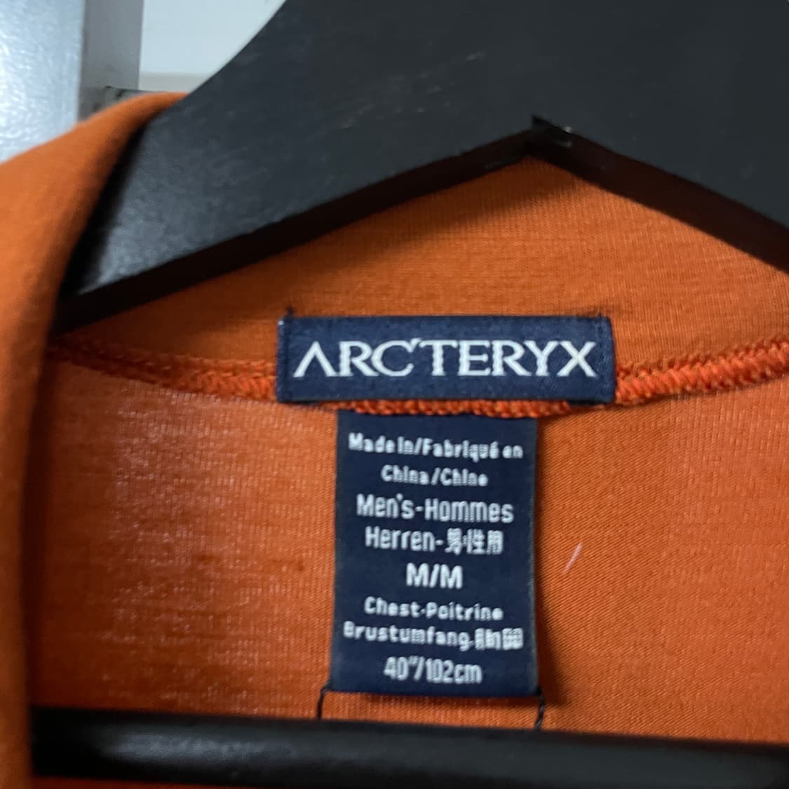 아크테릭스 반집업 긴팔 티셔츠 오렌지 M 상품이미지5