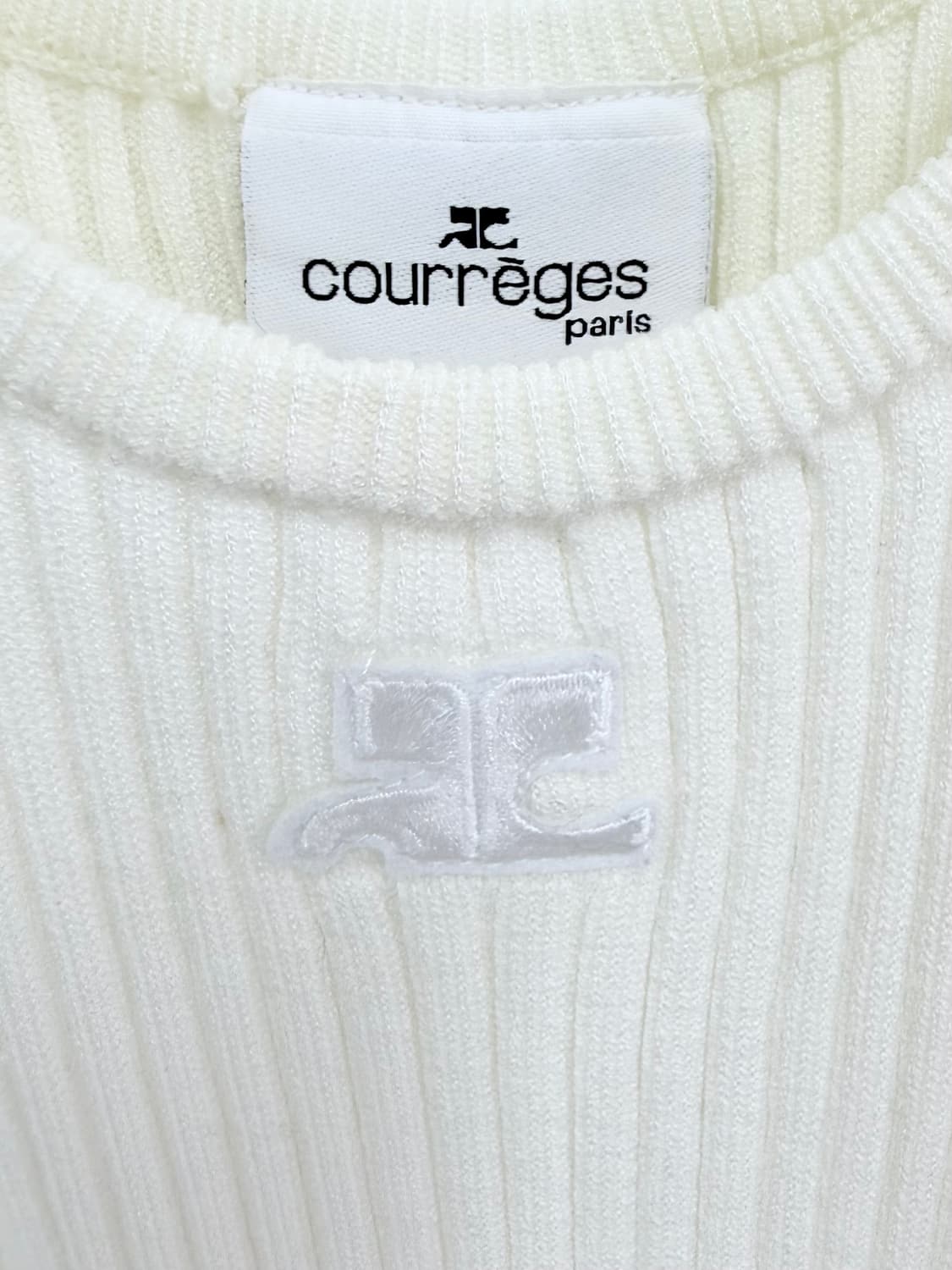 꾸레쥬 리에디선 니트 탱크탑 - 화이트 상품이미지3