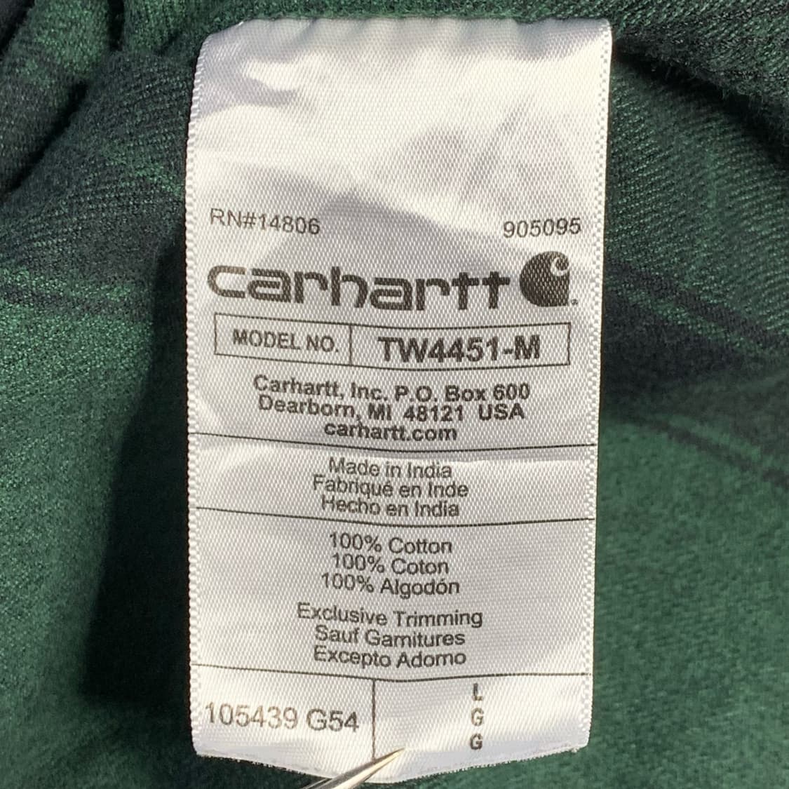 [L] 칼하트 루즈핏 헤비코튼 타탄체크 워크셔츠 상품이미지5