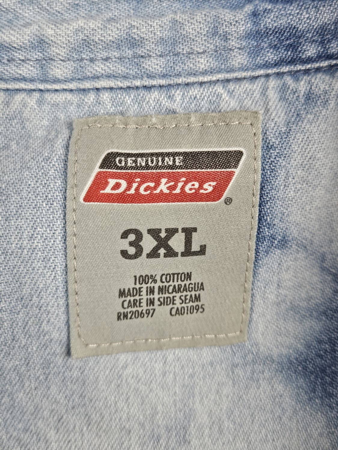 디키즈 다잉 워시드 커스텀 데님 자켓 ( 3XL ) / 10533 상품이미지7