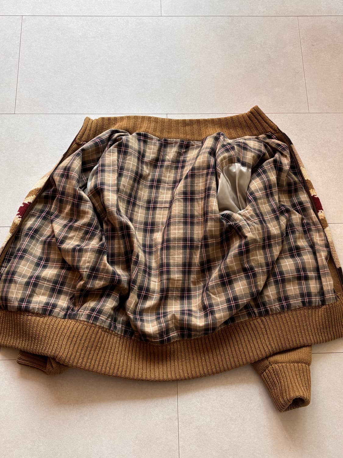 올젠 코위찬 스타일 나바호 패턴 집업 니트 (두툼/빈티지) 상품이미지5