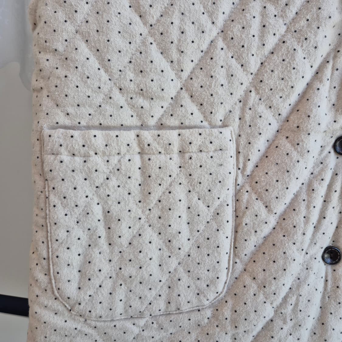 아이보리 도트 양털 베스트 상품이미지7