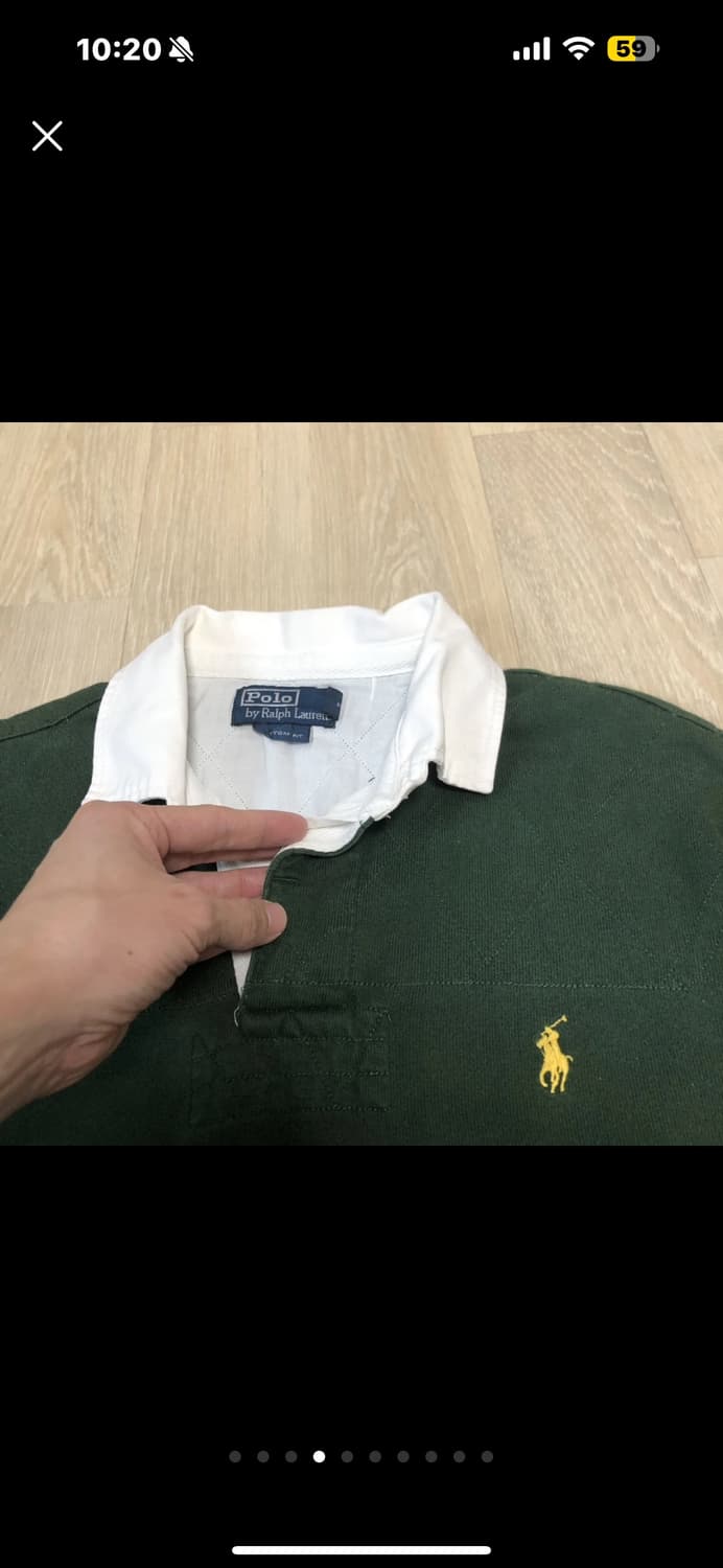 폴로 랄프로렌 럭비 셔츠 L 올리브 그린 상품이미지1