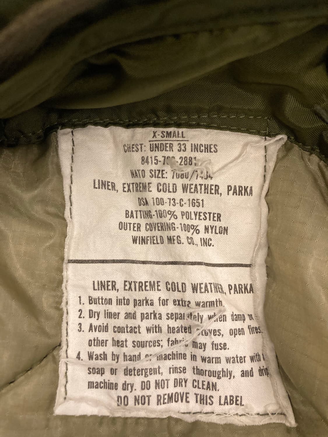 m65 피쉬테일 파카 오리지널 xs사이즈  상품이미지3