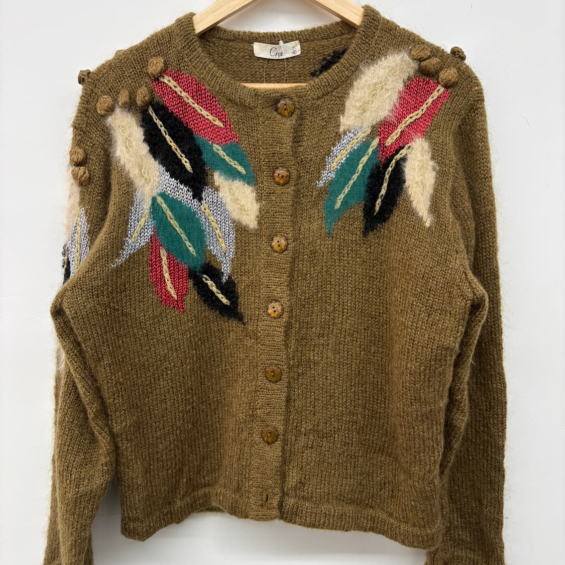 핸드메이드 깃털무늬 가디건 여L 상품이미지2
