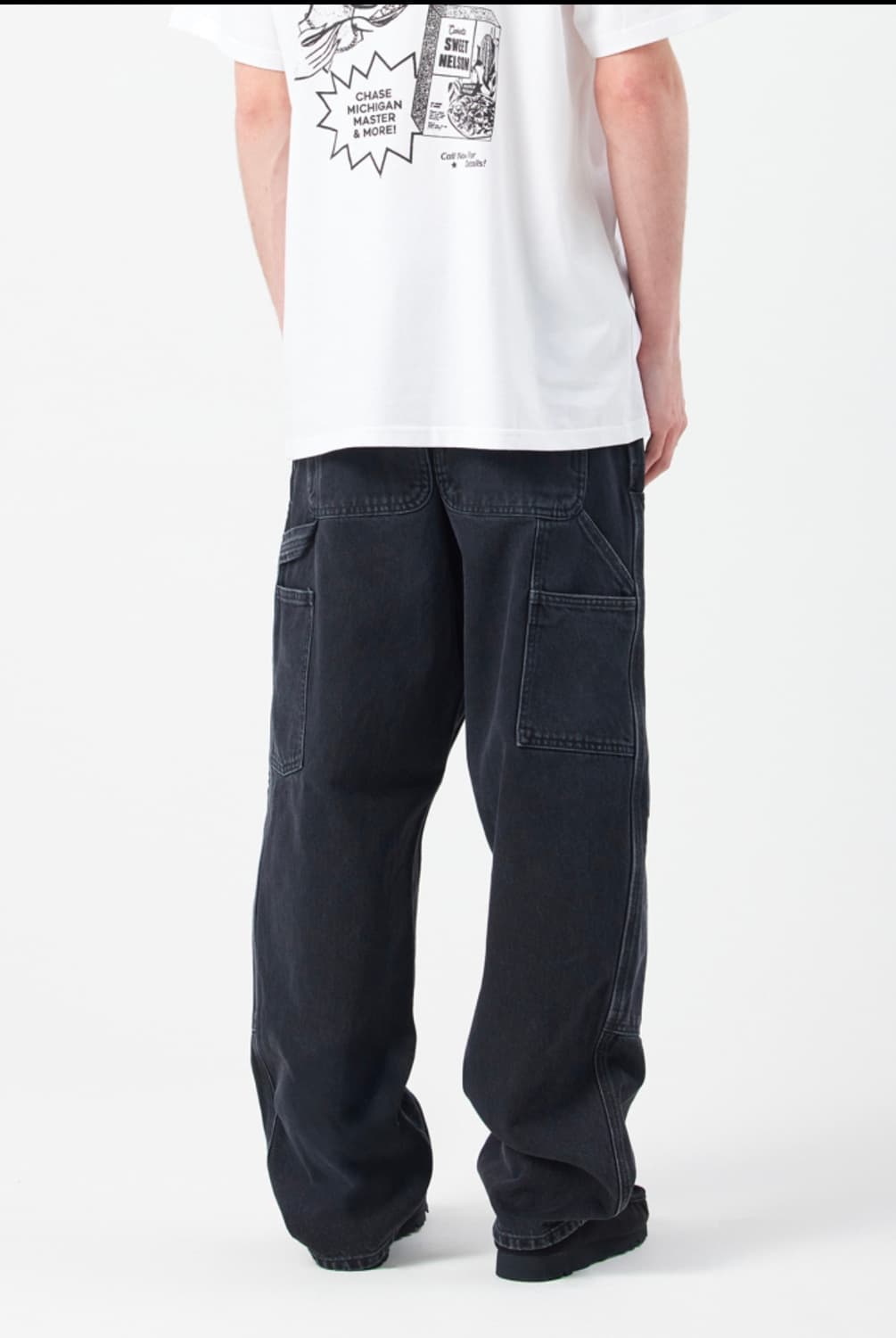 칼하트윕 더블니 팬트 스미스 블랙 워시드 상품이미지4