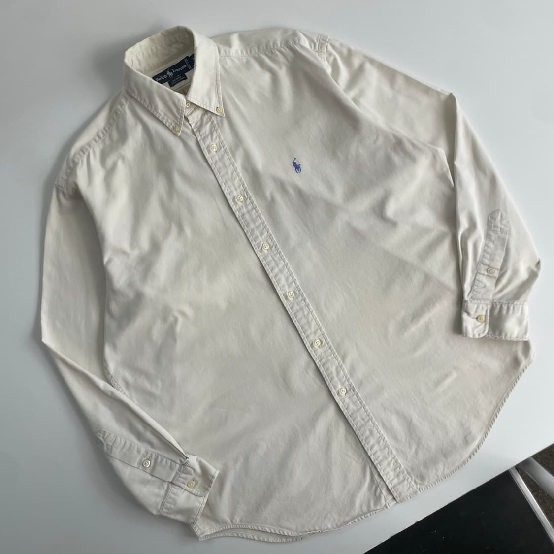 Polo   폴로 랄프로렌 90,s 자수 크림 셔츠 상품이미지2