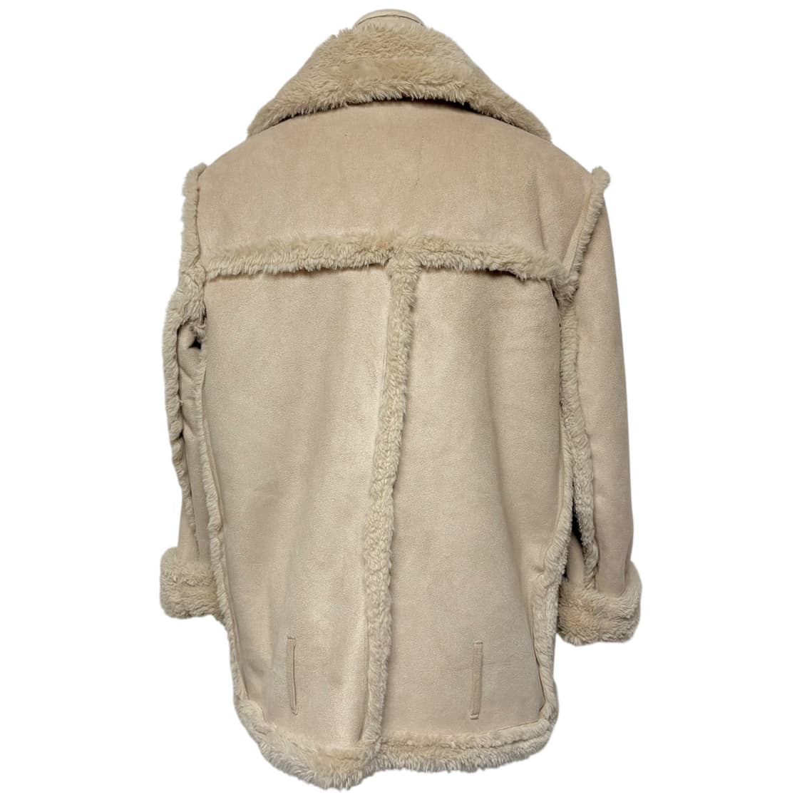 3682 베이지 브라운 퍼안감 무스탕 자켓 코트 상품이미지4