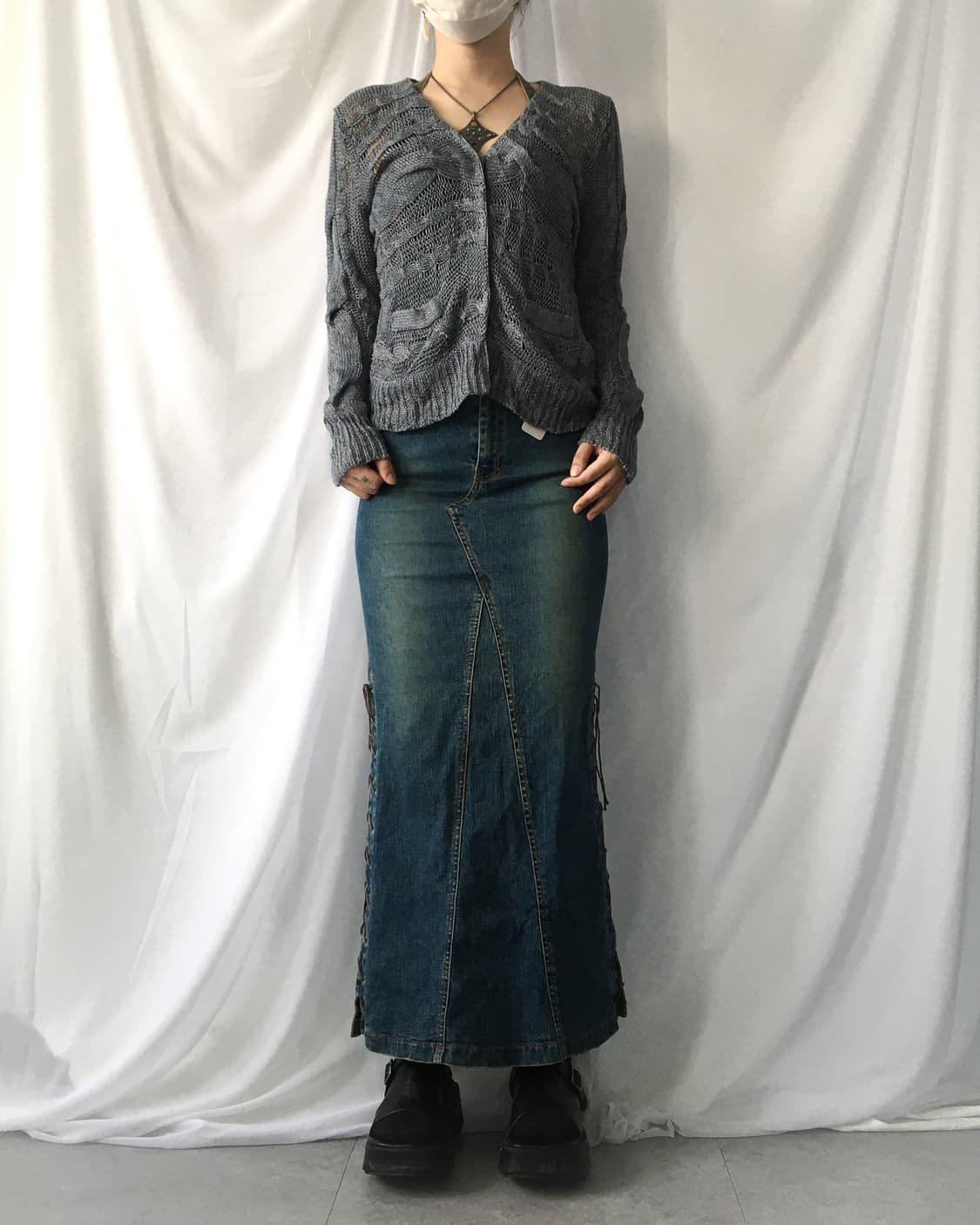 Cable pattern knit cardigan 상품이미지8