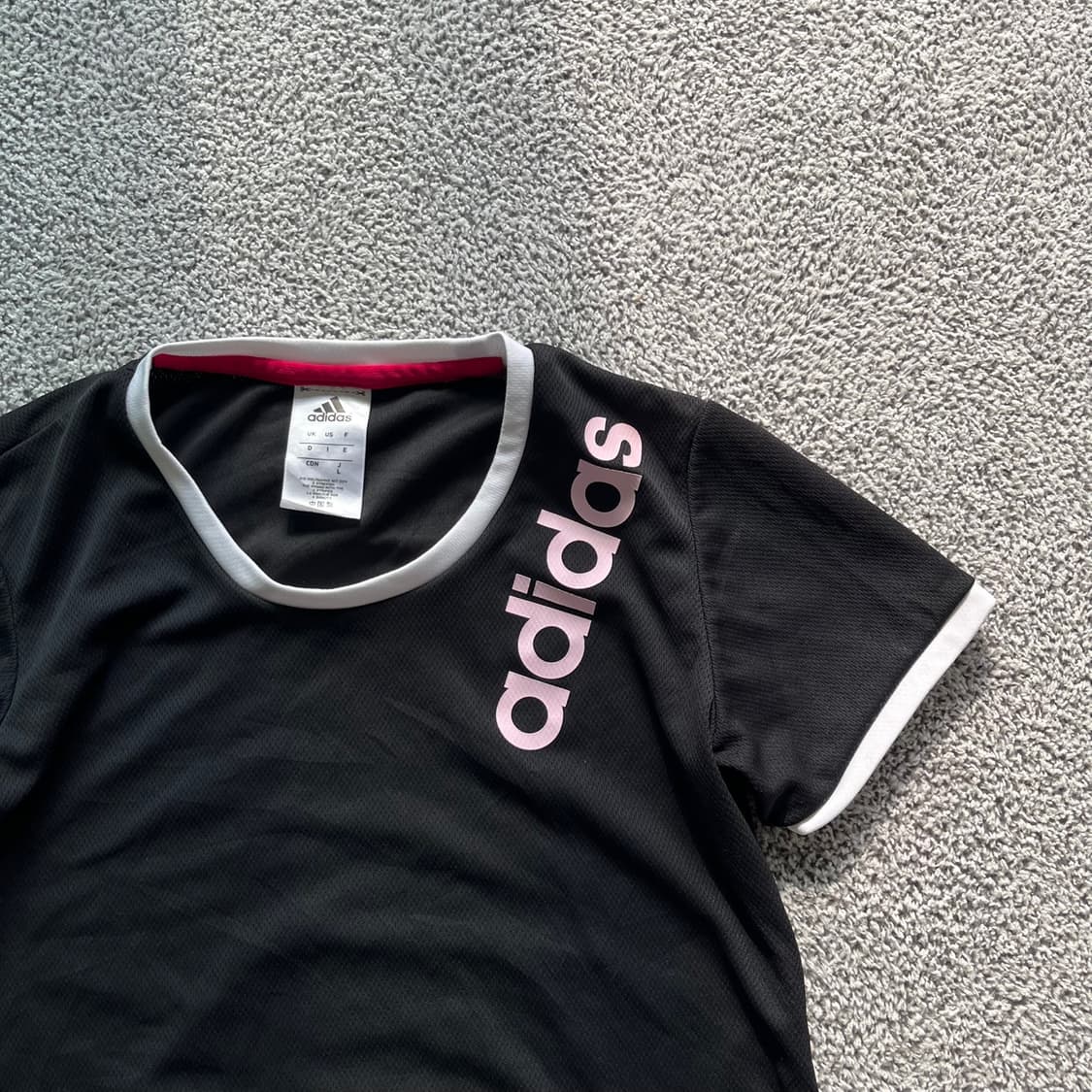 Adidas . 아디다스 핑크로고 링거티셔츠 상품이미지2