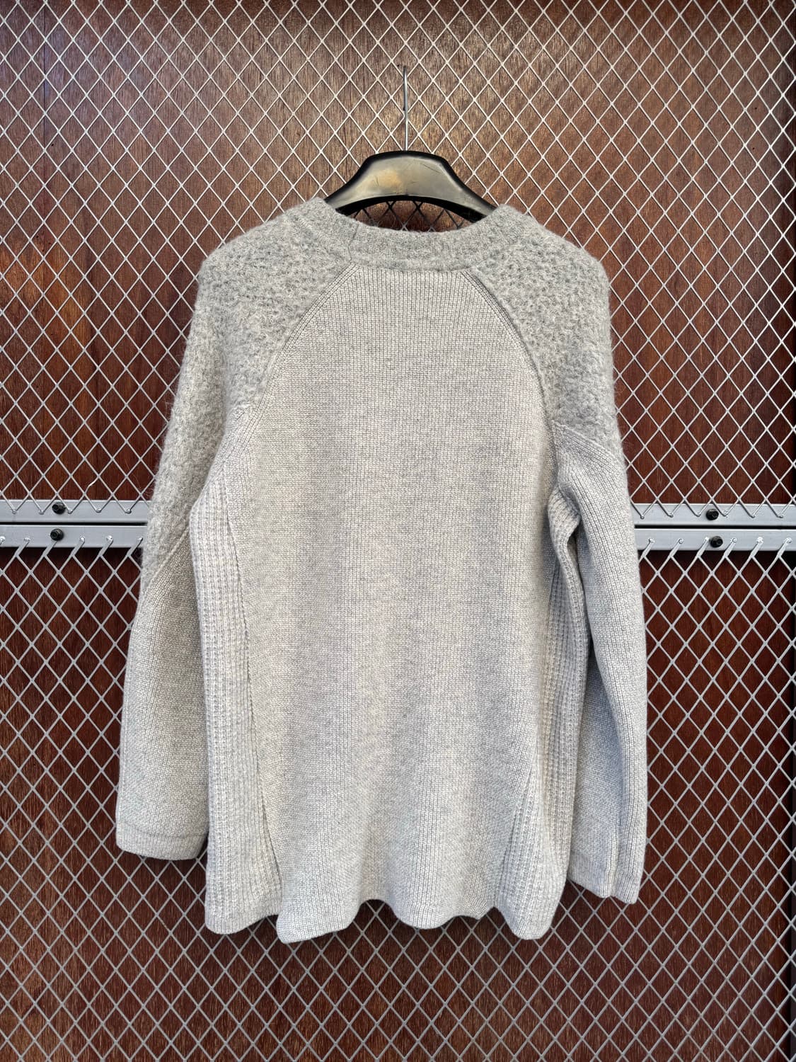 한섬 시스템 system 알파카 그레이 오버핏 울 니트 스웨터 F 상품이미지6