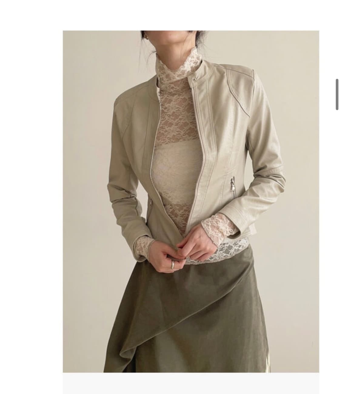 아델리오 슬림 레더자켓 상품이미지4