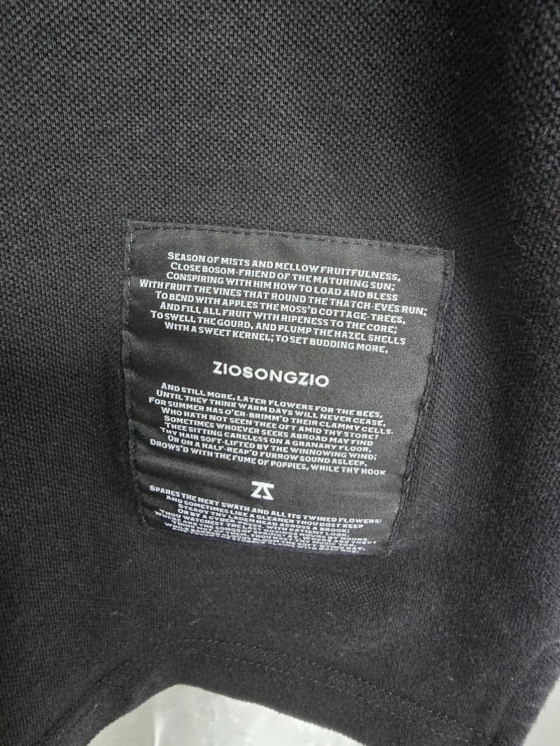 SEMBLANCE 지오송지오 블랙 반팔 카라티셔츠 (1596) 상품이미지5