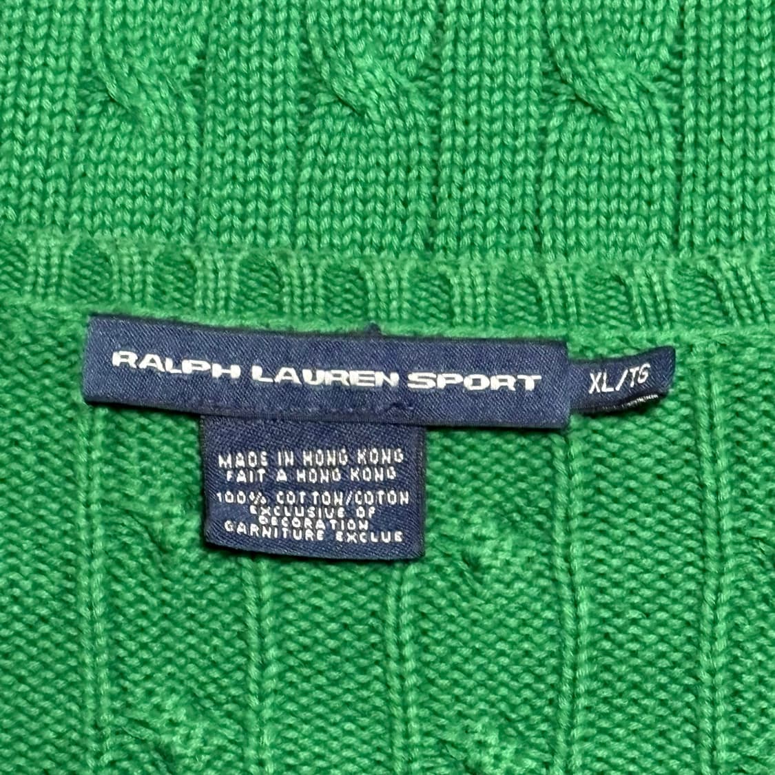 XL 폴로랄프로렌 여성용 그린 브이넥 니트 상품이미지4