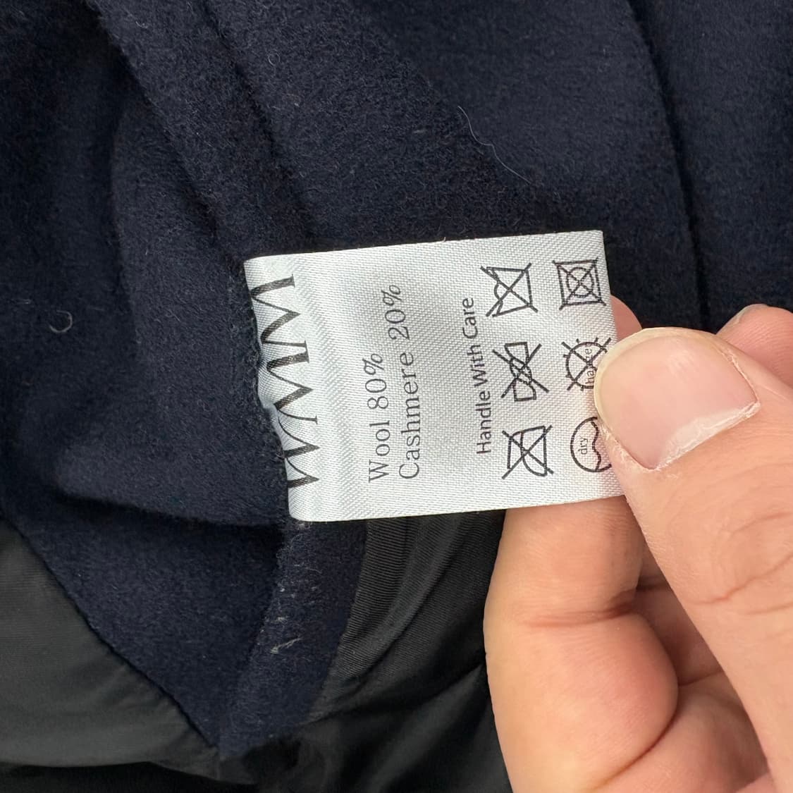 WMM 네이비 더블 브레스티드 코트 상품이미지5