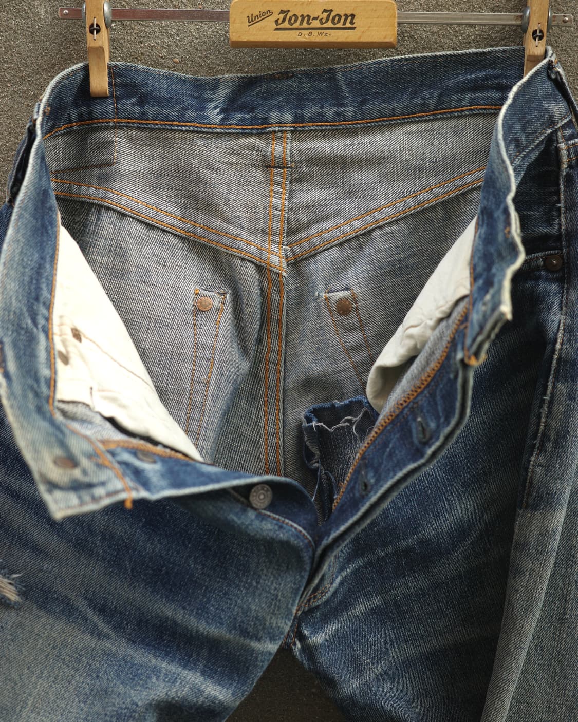 00s LVC 47501 디스트레스드 셀비지 데님 팬츠 상품이미지3