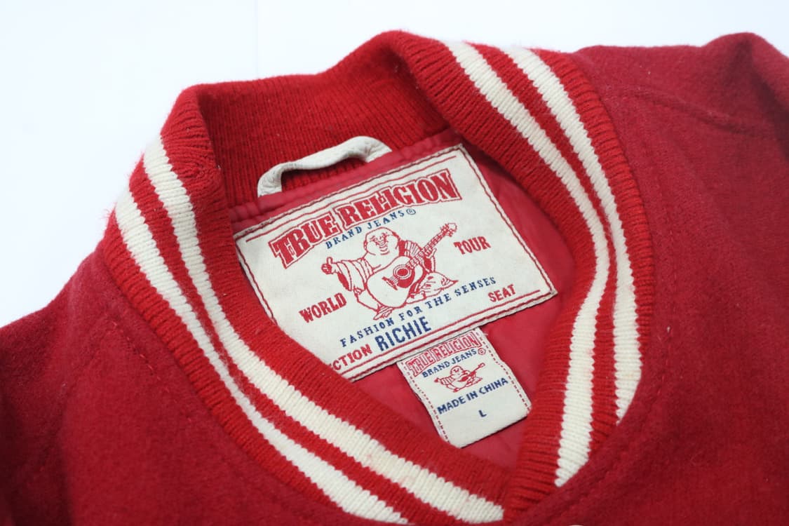 트루릴리전 빈티지 레드&화이트 바시티 자켓 (L) 상품이미지9