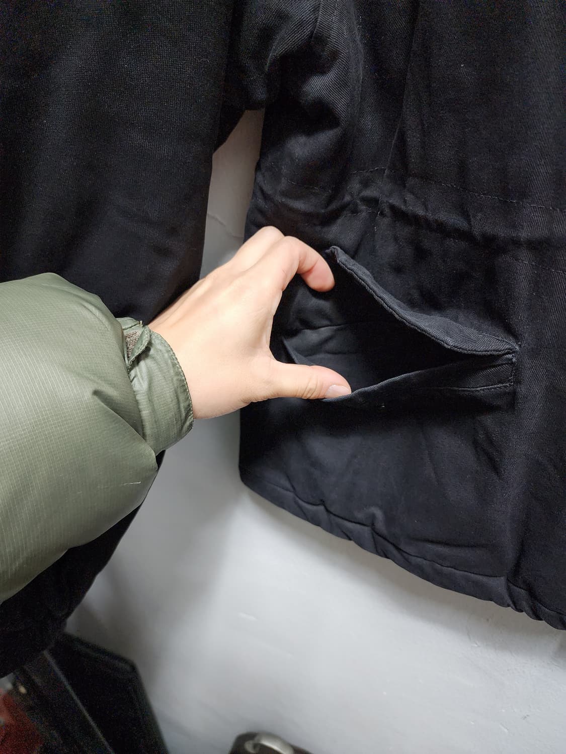 라퍼지스토어 누빔 3m 개파카 피쉬테일 크롭 파카 상품이미지3