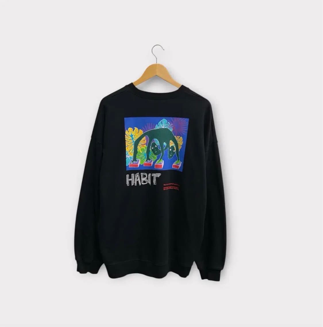 오브이디와이 그래픽 맨투맨 BK L 상품이미지1