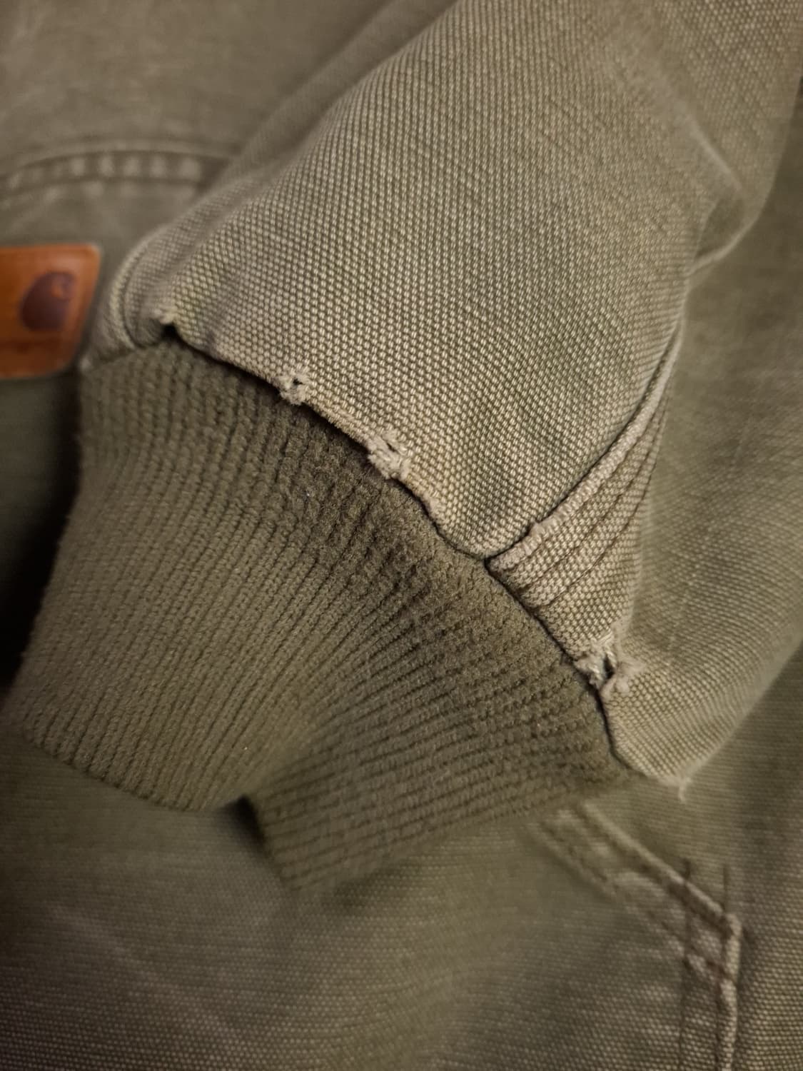 오리지날 구형 칼하트 J-130 모스그린 덕액티브 후드자켓 상품이미지7