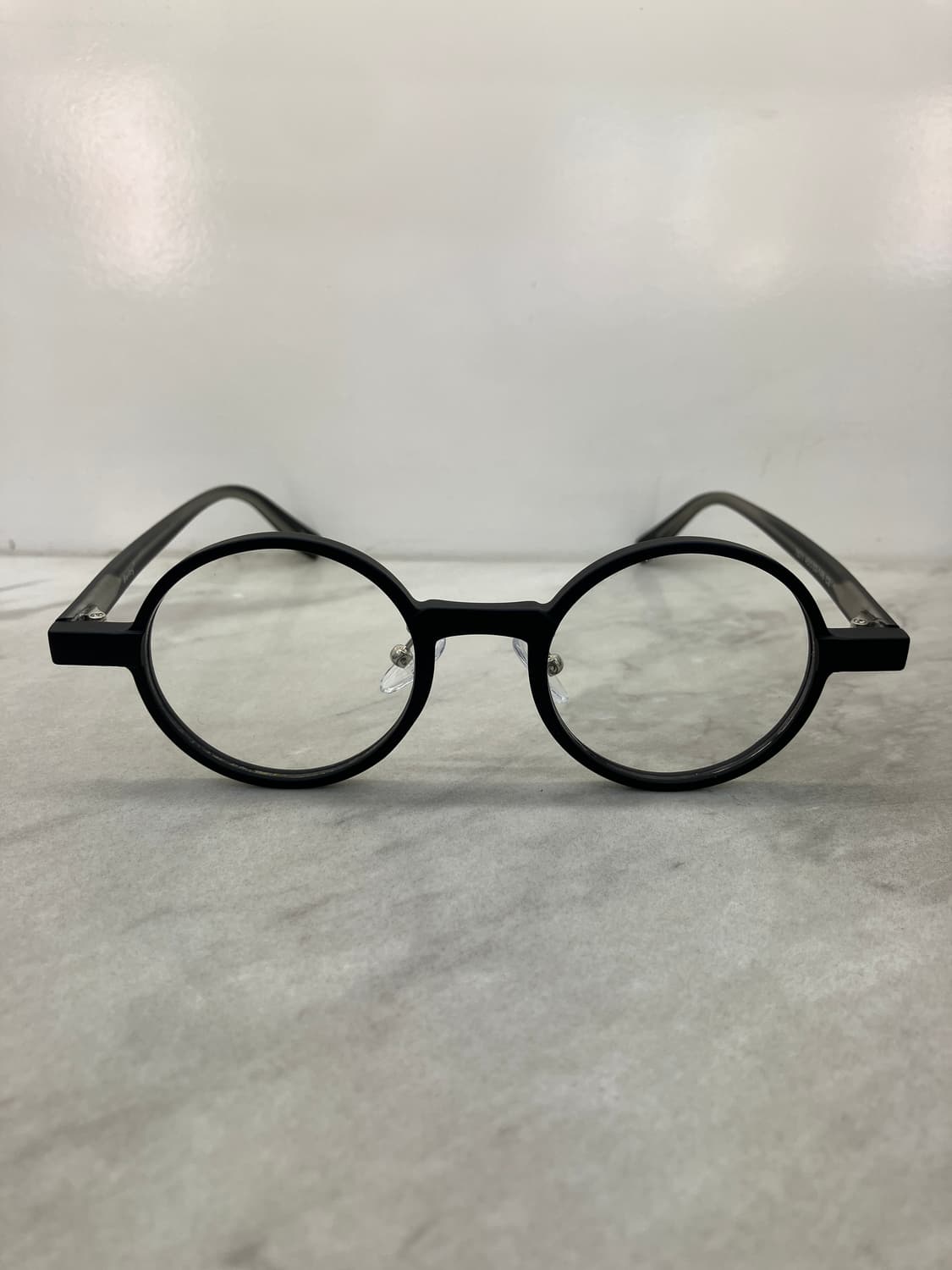 B58 HL 무광 블랙 라운드 뿔테 안경7671 상품이미지6