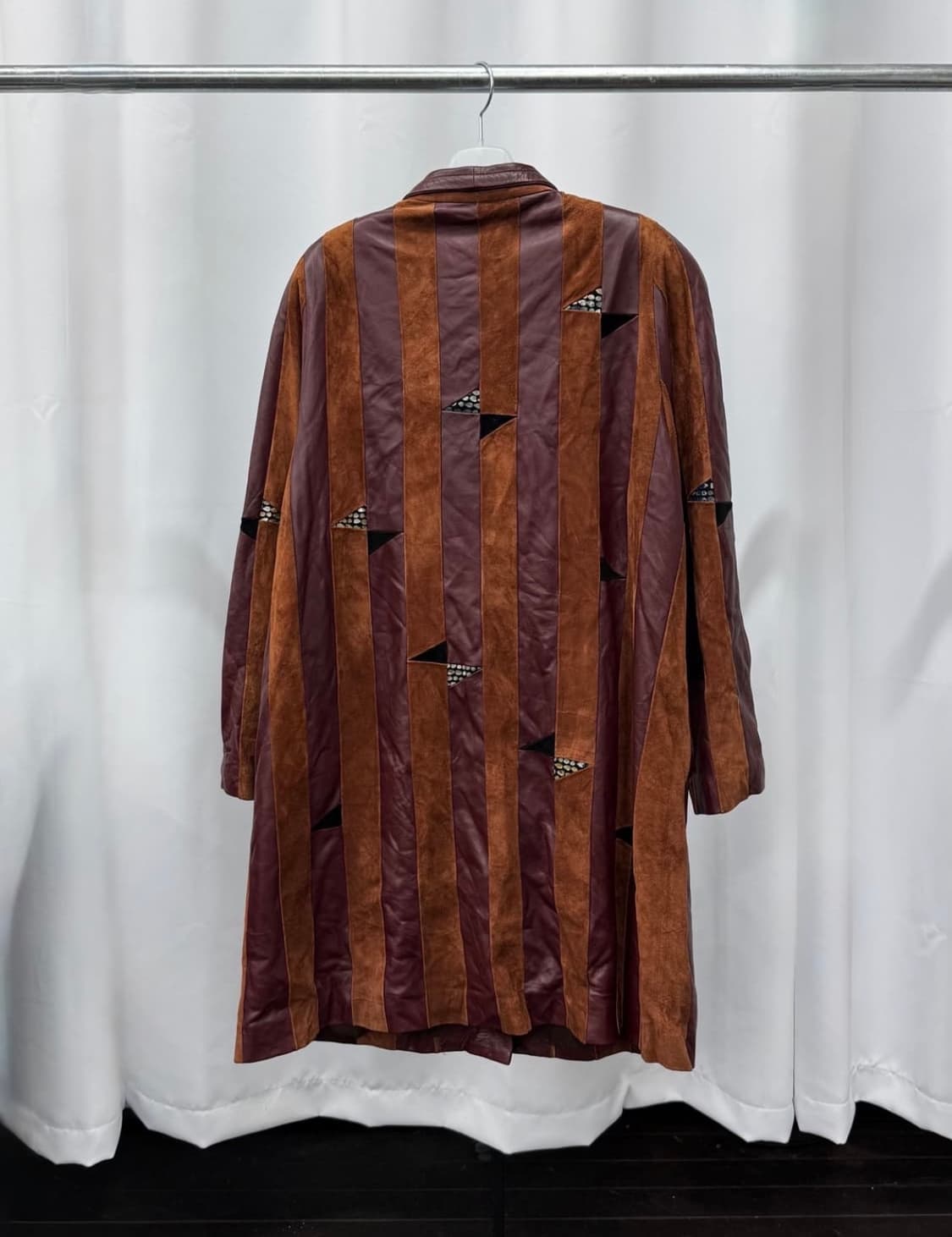 vtg long leather coat 상품이미지3