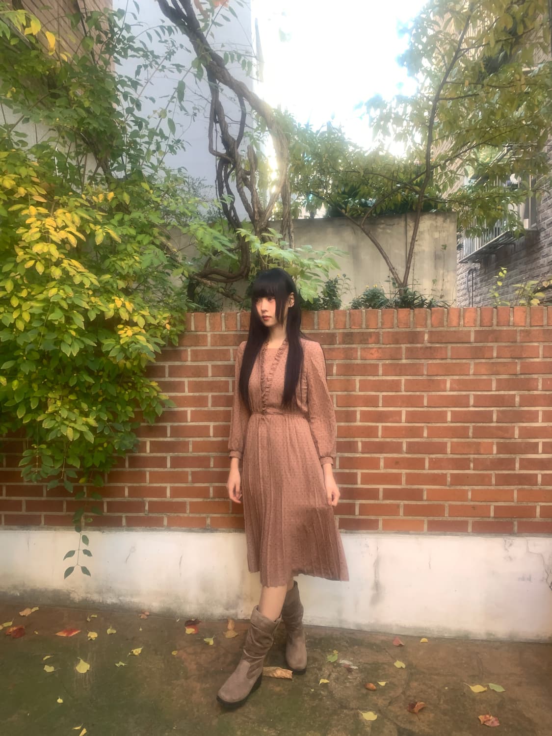 Vintage Frill Collar Dress 상품이미지4