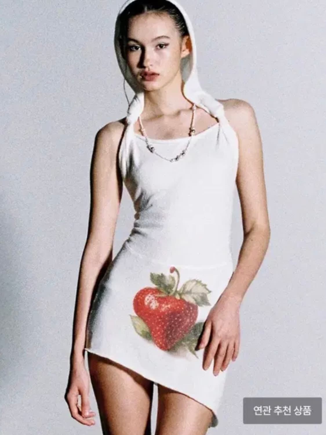 스컬프터 Boucle Hoodied 부클 후드 원피스 미니 드레스 상품이미지1