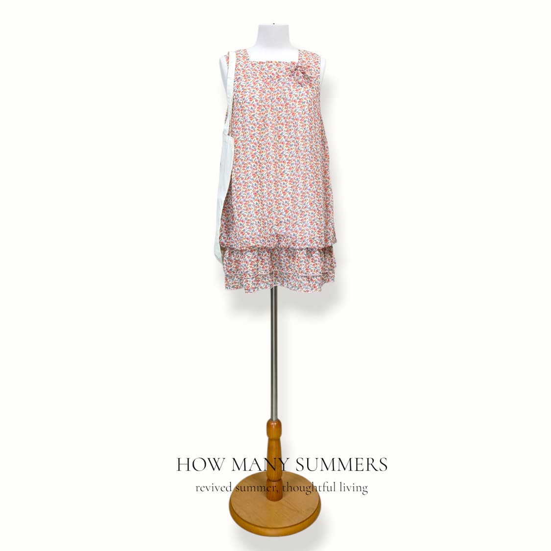 엔젤러브 잔꽃 캉캉 미니 원피스 160 화이트 나시 튜닉 플라워 상품이미지1