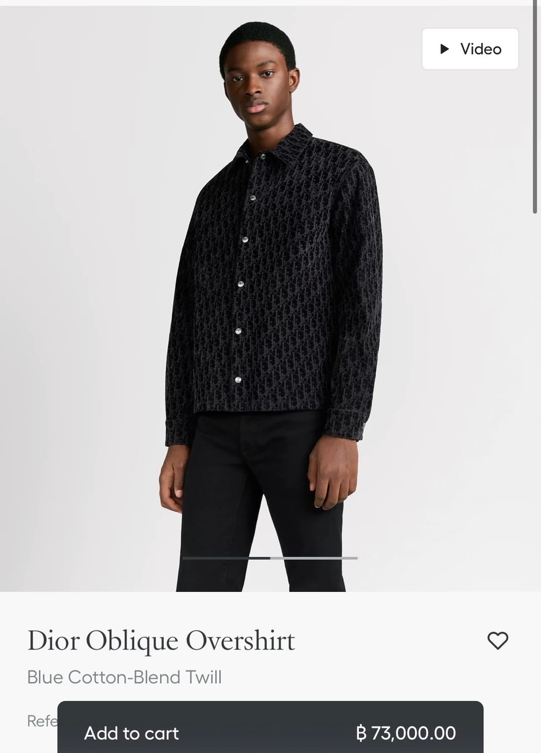 (A+/54) / 디올 오블리크 벨벳 카스리 데님 자켓 상품이미지8