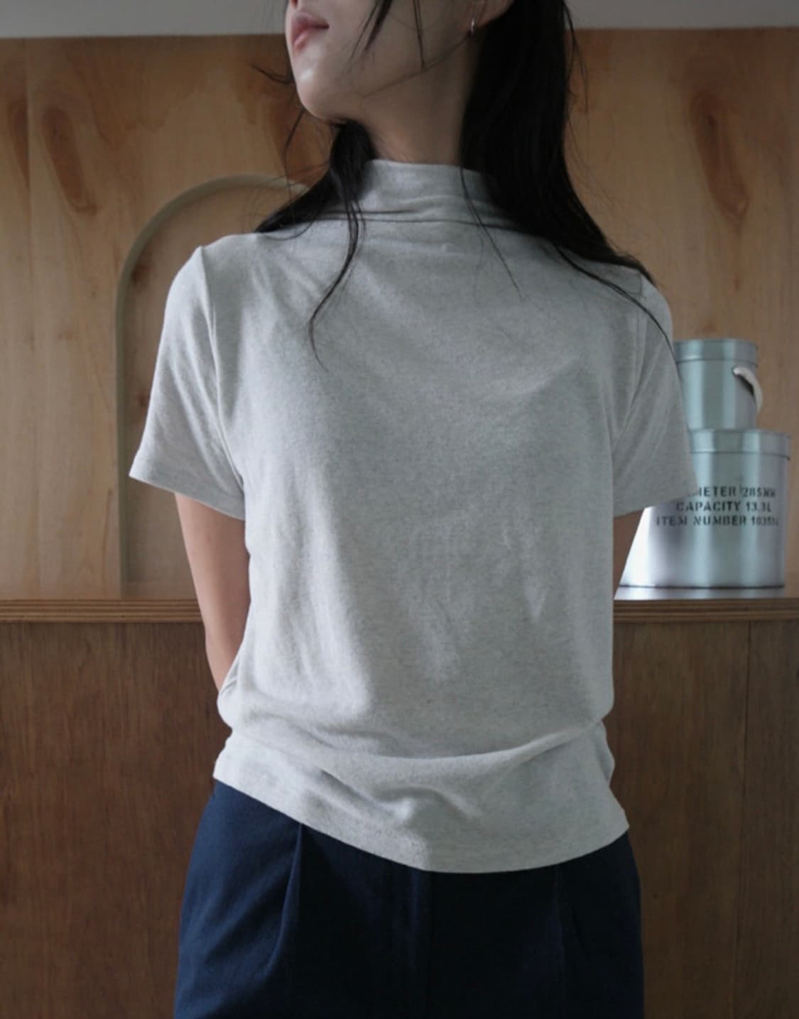 에프터먼데이 반폴라탑 멜란지 상품이미지1