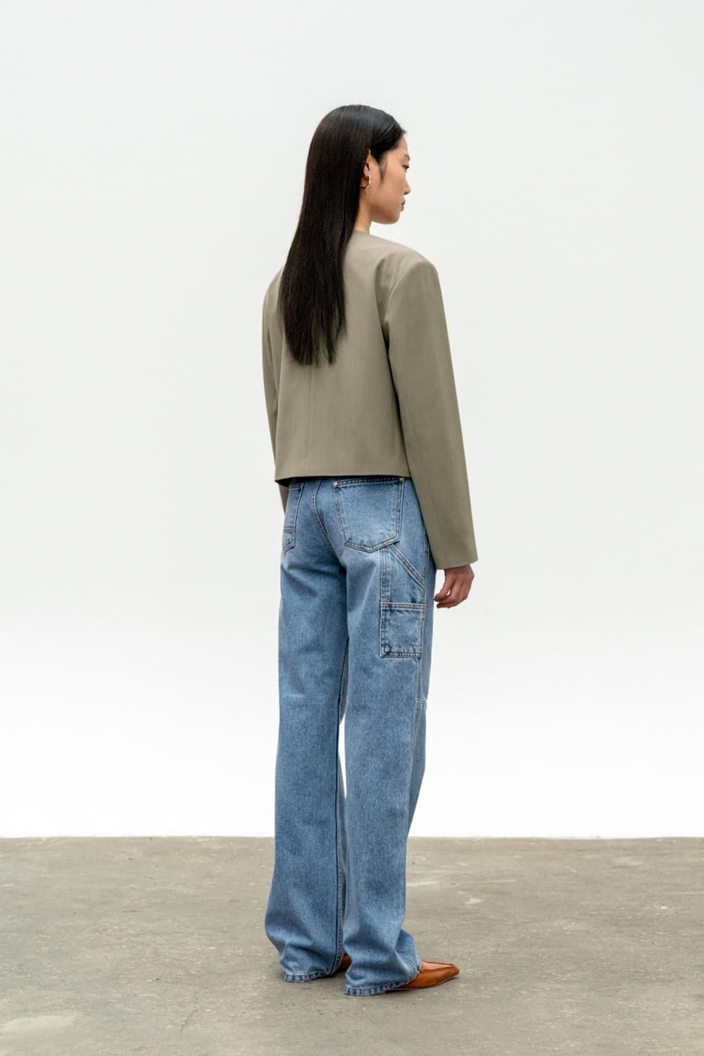 (size M) 인사일런스 우먼 카펜터 데님 팬츠 워크웨어 스트레이트 상품이미지3