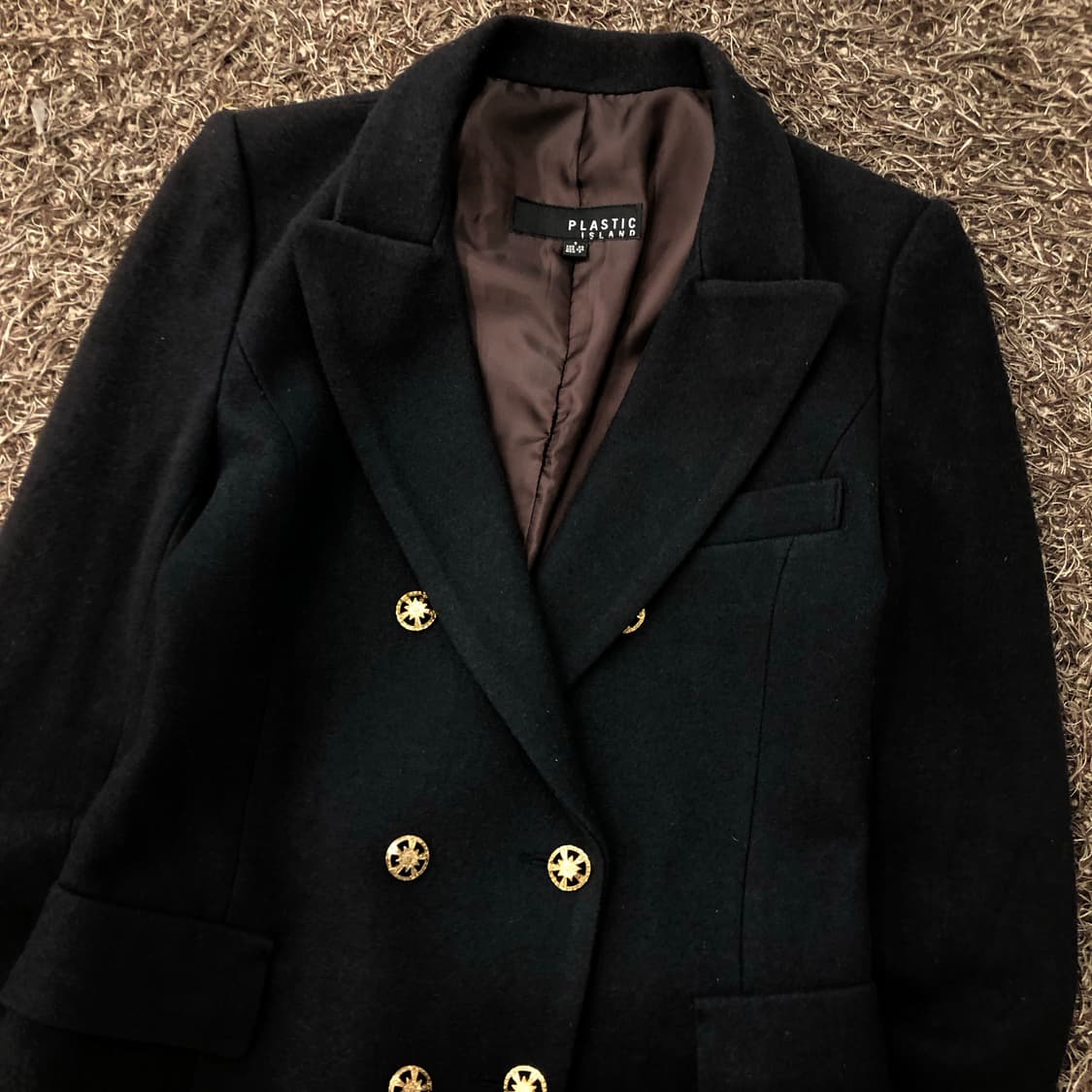 플라스틱아일랜드 울 금장버튼 자켓 상품이미지2
