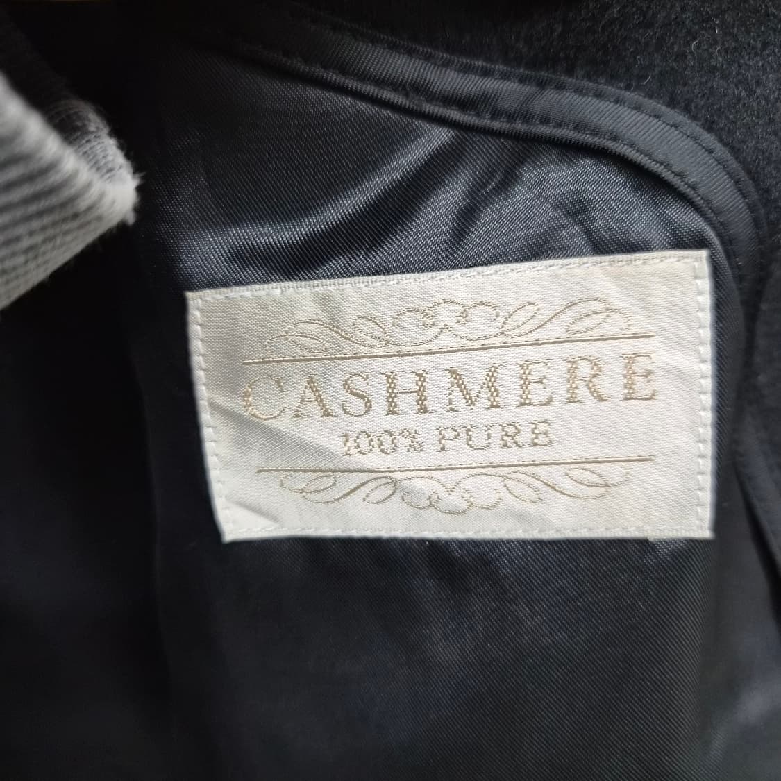 캐시미어 100% 기본 블랙 미디 코트 남녀공용 S 상품이미지10