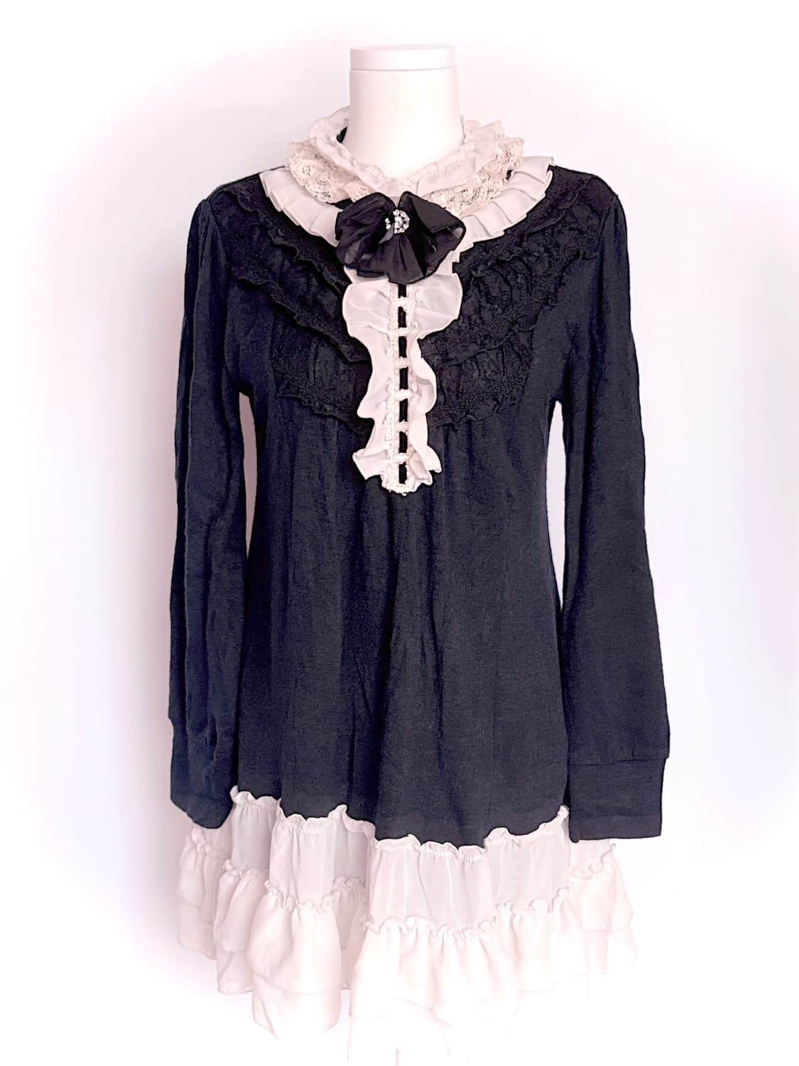 엑시즈팜 고스로리 레이스 프릴원피스 공겜여주 지뢰계 양산형  상품이미지1