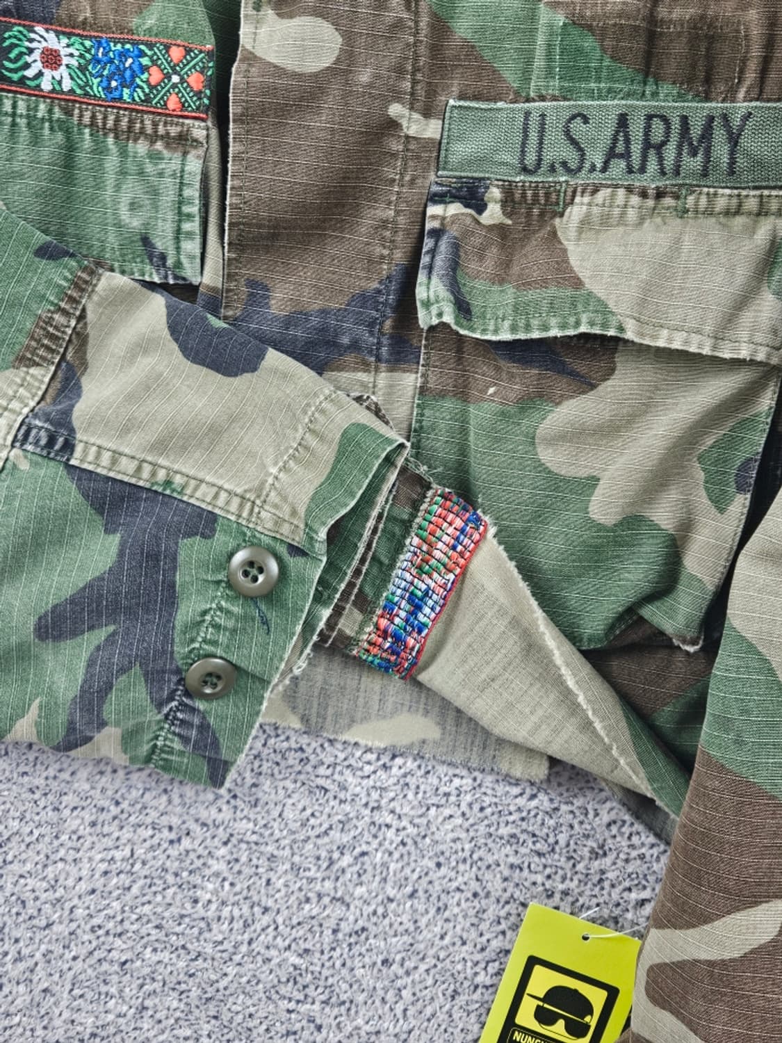 US ARMY 크롭 커스텀 컴뱃 필드 셔츠 ( L추정 ) / 11623 상품이미지10