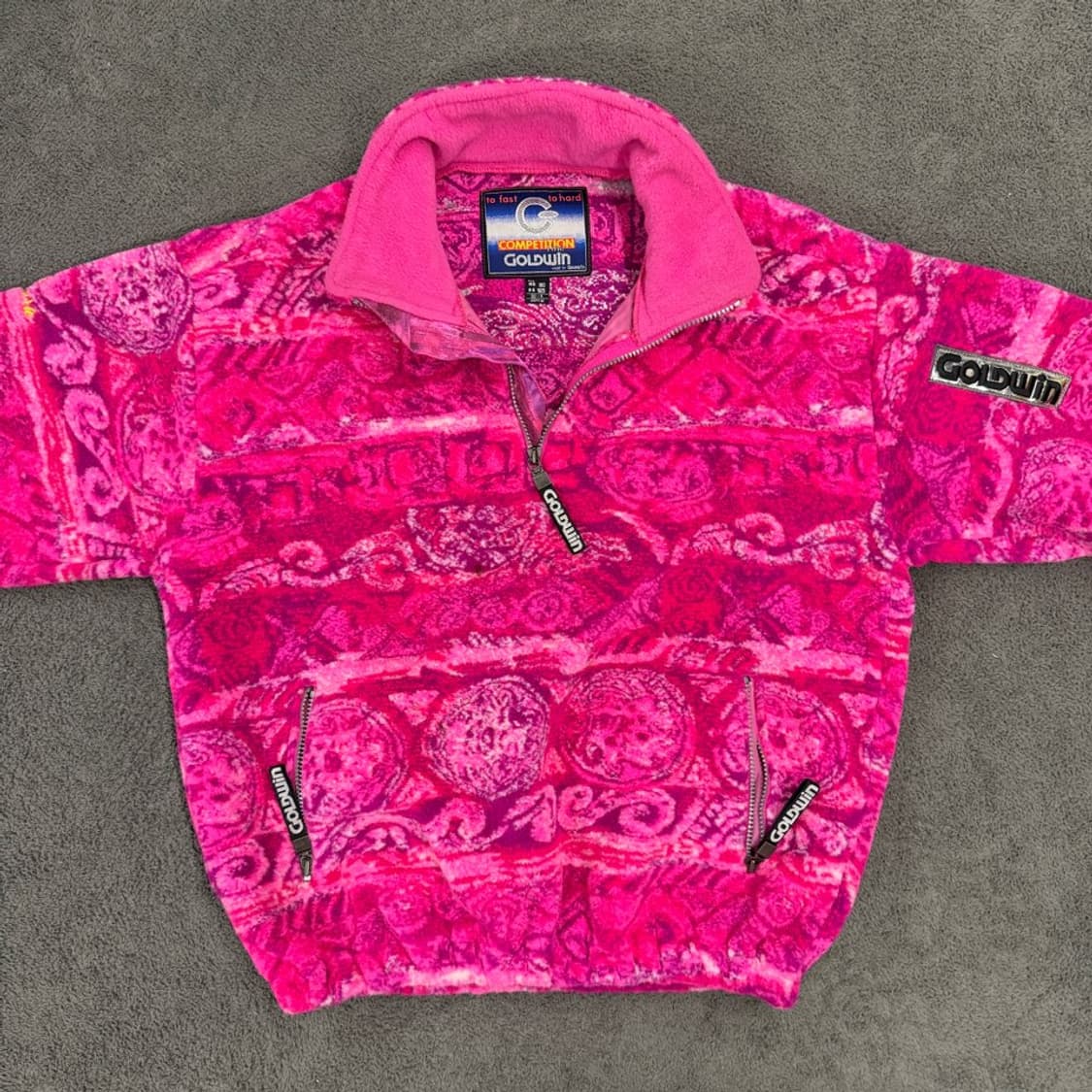 [정품/M] 90s 빈티지 골드윈 핑크 플리스 하프집업 상품이미지1