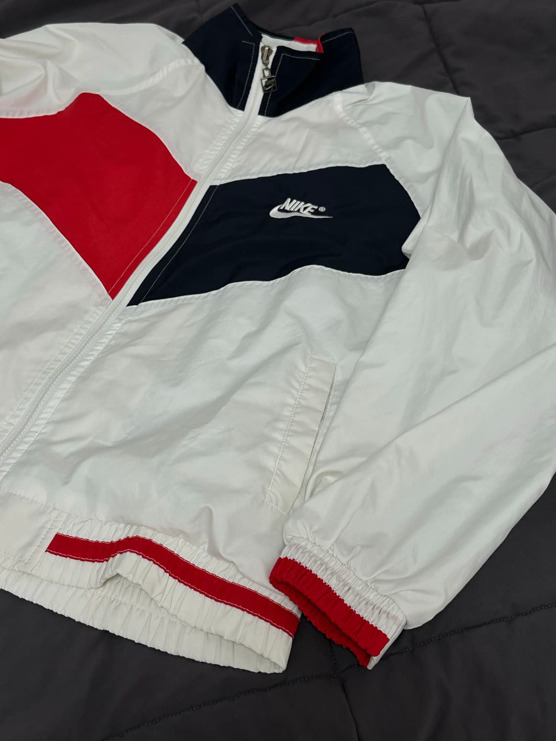 90s 올드 스쿨 나이키 배색 바람막이 윈드 브레이커 라지  상품이미지5