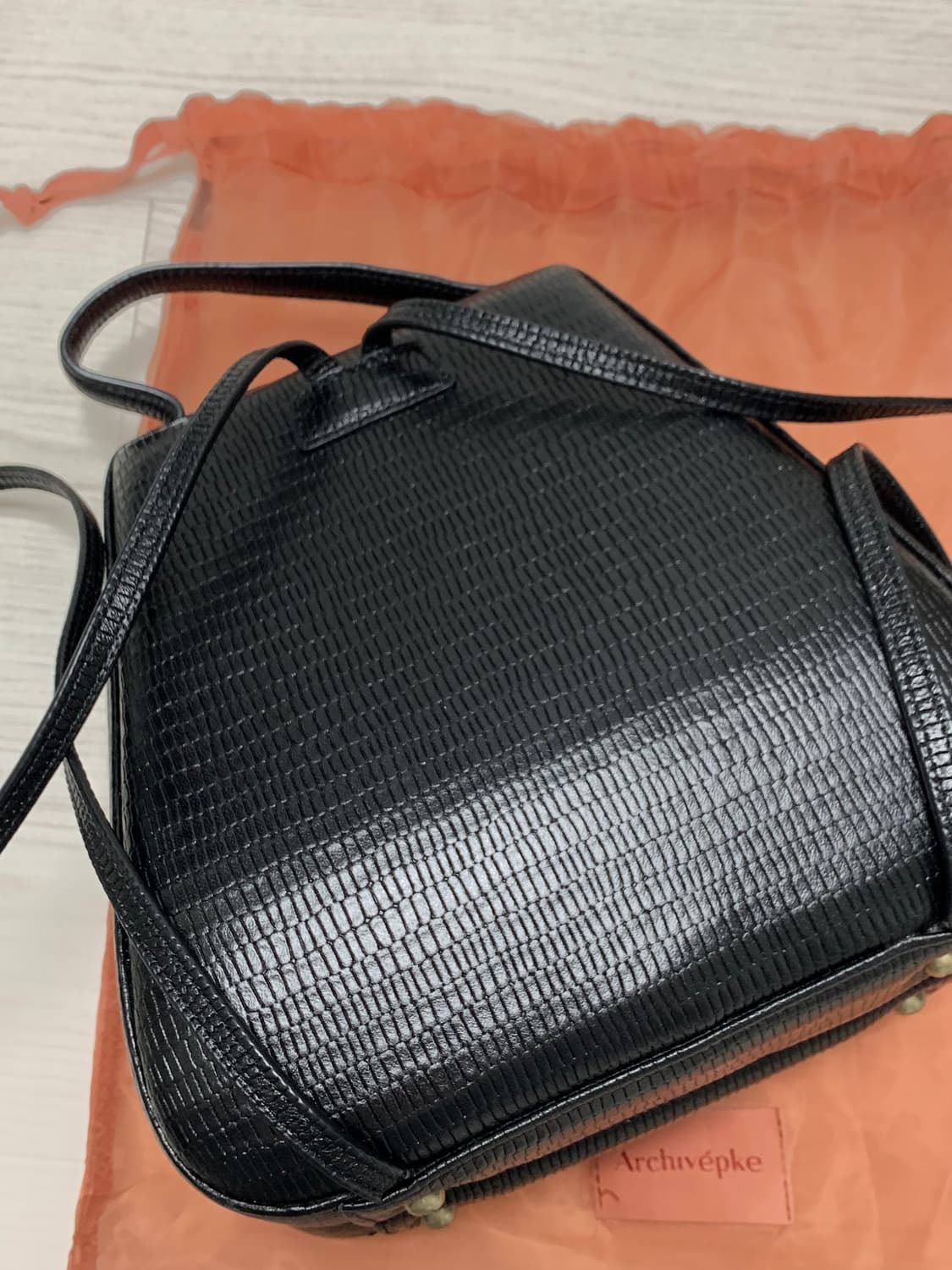 아카이브앱크 쉘틴백 리자드블랙 상품이미지5